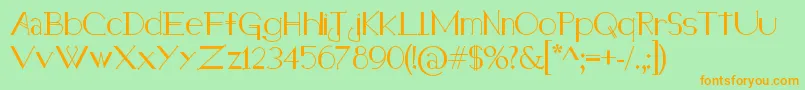 HolitterHalfimp Font – Orange Fonts on Green Background