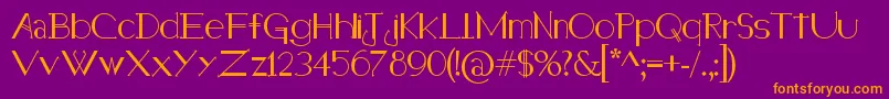 HolitterHalfimp Font – Orange Fonts on Purple Background