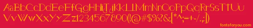 HolitterHalfimp Font – Orange Fonts on Red Background