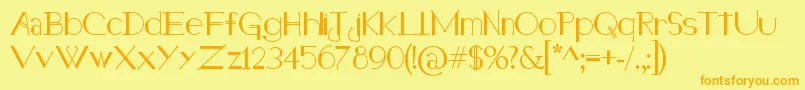 HolitterHalfimp Font – Orange Fonts on Yellow Background