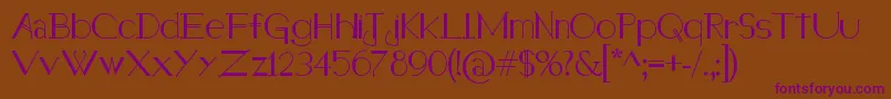HolitterHalfimp Font – Purple Fonts on Brown Background