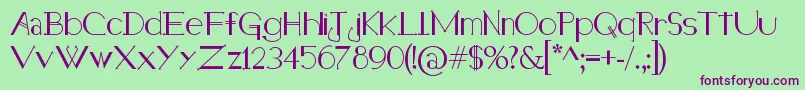 HolitterHalfimp Font – Purple Fonts on Green Background