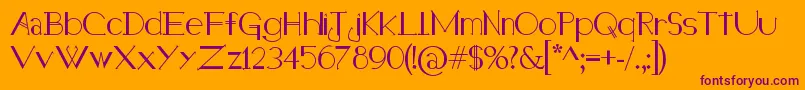 HolitterHalfimp Font – Purple Fonts on Orange Background
