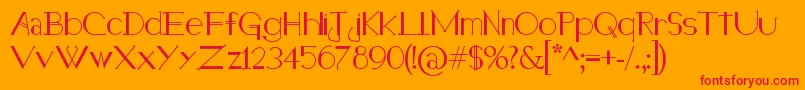 HolitterHalfimp Font – Red Fonts on Orange Background