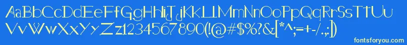 HolitterHalfimp Font – Yellow Fonts on Blue Background