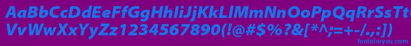 MyriadproBlacksemiextit Font – Blue Fonts on Purple Background