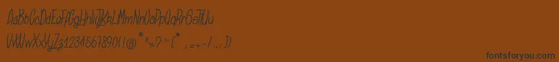 Czcionka SansaulPetronika – czarne czcionki na brązowym tle