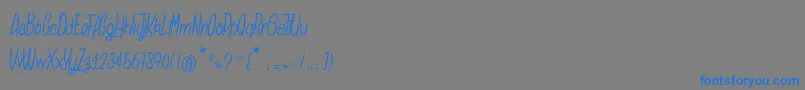 SansaulPetronika Font – Blue Fonts on Gray Background