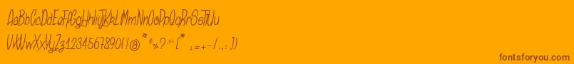 SansaulPetronika Font – Brown Fonts on Orange Background