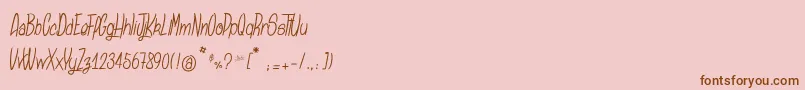 SansaulPetronika Font – Brown Fonts on Pink Background