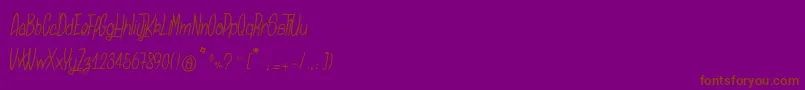 SansaulPetronika-Schriftart – Braune Schriften auf violettem Hintergrund