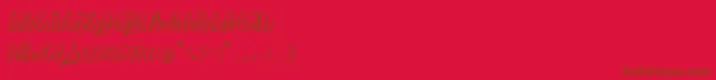 SansaulPetronika Font – Brown Fonts on Red Background