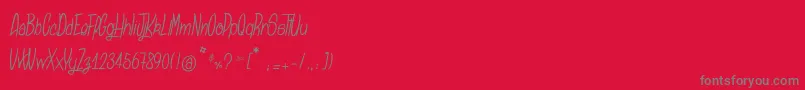 SansaulPetronika Font – Gray Fonts on Red Background