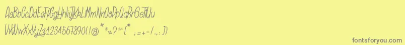 SansaulPetronika Font – Gray Fonts on Yellow Background