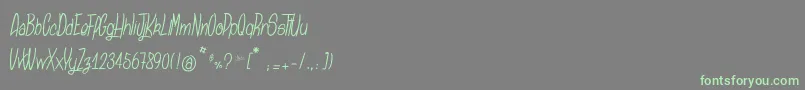 SansaulPetronika Font – Green Fonts on Gray Background