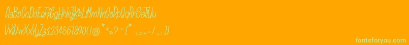 SansaulPetronika Font – Green Fonts on Orange Background