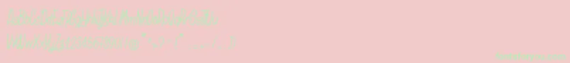 SansaulPetronika Font – Green Fonts on Pink Background