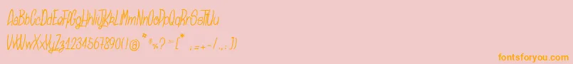 SansaulPetronika Font – Orange Fonts on Pink Background