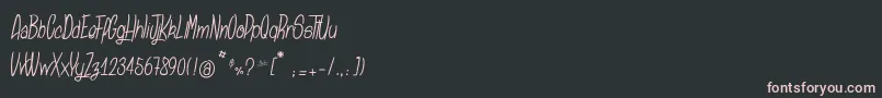 SansaulPetronika Font – Pink Fonts on Black Background