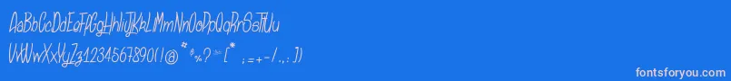 SansaulPetronika Font – Pink Fonts on Blue Background