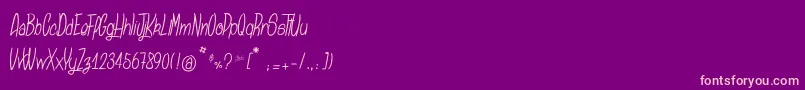 SansaulPetronika Font – Pink Fonts on Purple Background