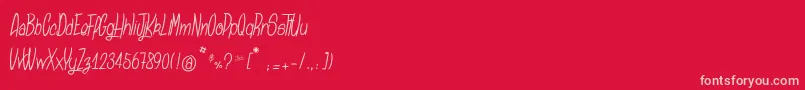 SansaulPetronika-Schriftart – Rosa Schriften auf rotem Hintergrund