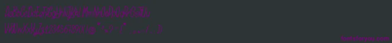 SansaulPetronika Font – Purple Fonts on Black Background