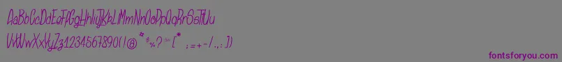 SansaulPetronika Font – Purple Fonts on Gray Background
