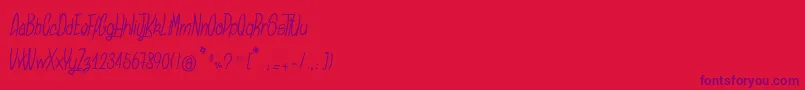 SansaulPetronika Font – Purple Fonts on Red Background