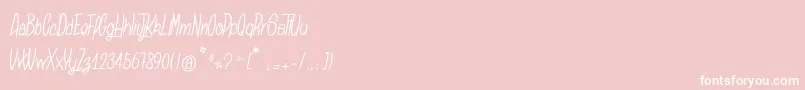 Fonte SansaulPetronika – fontes brancas em um fundo rosa