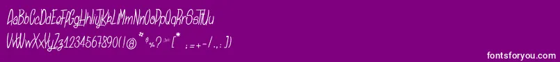 SansaulPetronika Font – White Fonts on Purple Background