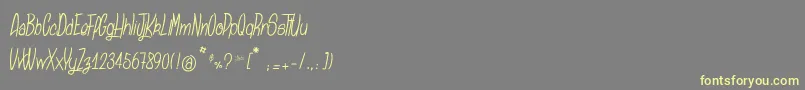 Czcionka SansaulPetronika – żółte czcionki na szarym tle