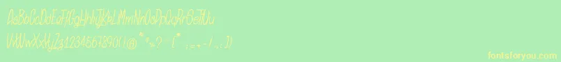 Czcionka SansaulPetronika – żółte czcionki na zielonym tle