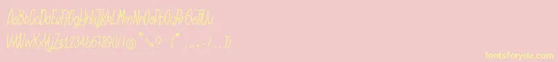 SansaulPetronika Font – Yellow Fonts on Pink Background