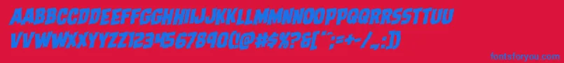 Dreadringerrotal Font – Blue Fonts on Red Background