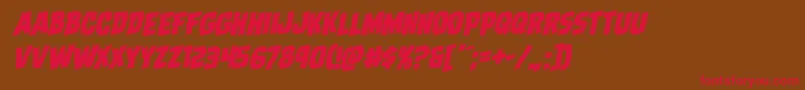 Dreadringerrotal Font – Red Fonts on Brown Background