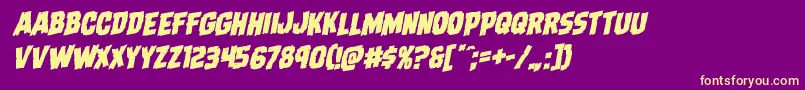 Dreadringerrotal Font – Yellow Fonts on Purple Background