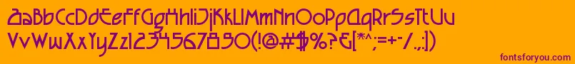 Шрифт SeizedFuture – фиолетовые шрифты на оранжевом фоне