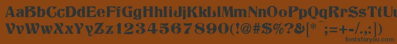 TitaniaRegular-Schriftart – Schwarze Schriften auf braunem Hintergrund