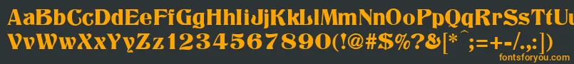 TitaniaRegular Font – Orange Fonts on Black Background