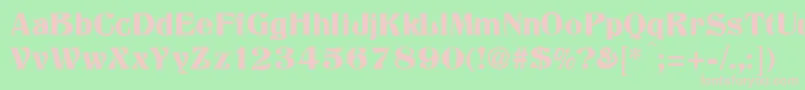 TitaniaRegular Font – Pink Fonts on Green Background