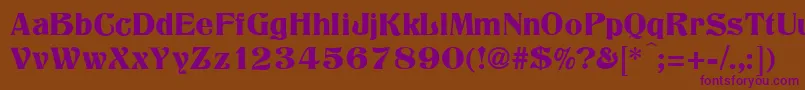 TitaniaRegular Font – Purple Fonts on Brown Background