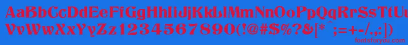 Шрифт TitaniaRegular – красные шрифты на синем фоне