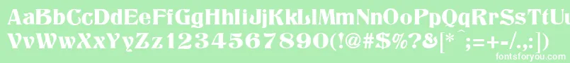 TitaniaRegular Font – White Fonts on Green Background