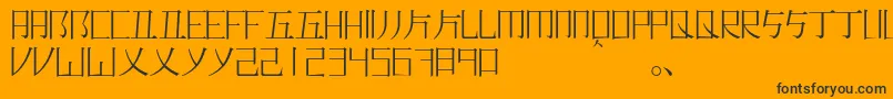 Romajimincho Font – Black Fonts on Orange Background