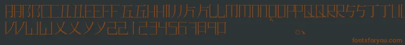 Romajimincho Font – Brown Fonts on Black Background