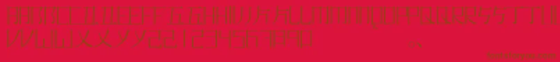 Шрифт Romajimincho – коричневые шрифты на красном фоне