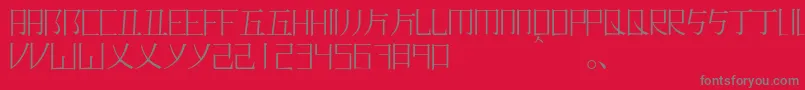 Romajimincho Font – Gray Fonts on Red Background