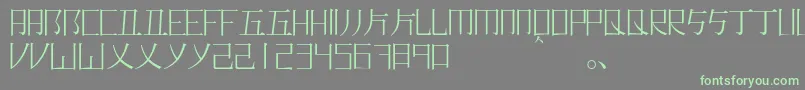 Romajimincho Font – Green Fonts on Gray Background