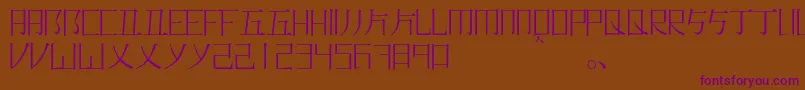 Romajimincho Font – Purple Fonts on Brown Background